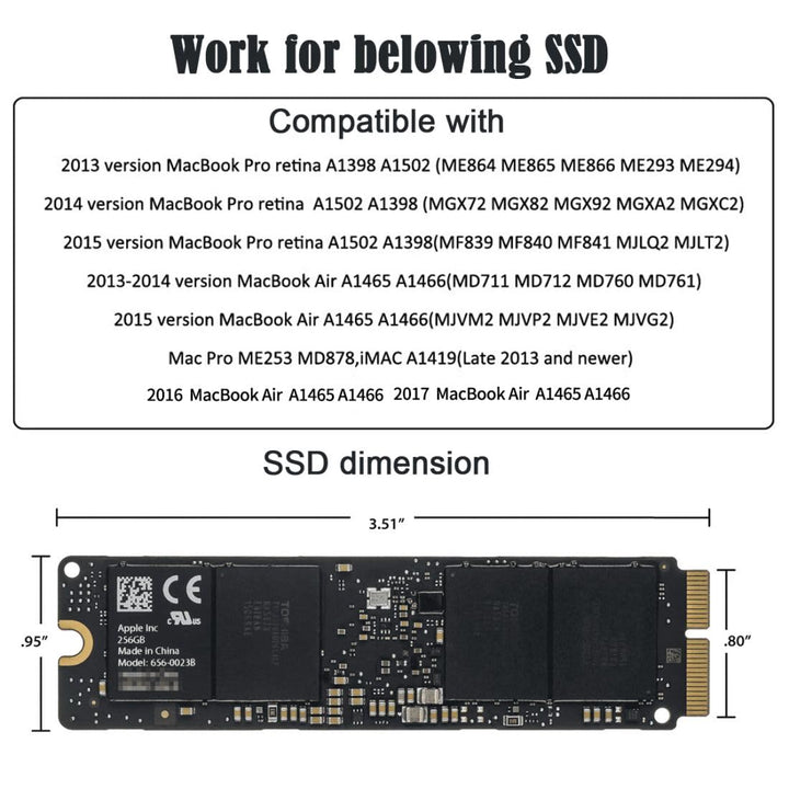 chenyang 12+16Pin MAC SSD auf USB 3.2 Gen 2x2 20Gbit/s Mobiler HDD Gehäuseadapter für 2013 2014 2015