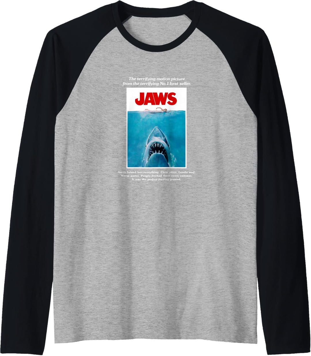 Jaws Original Movie Poster Raglan