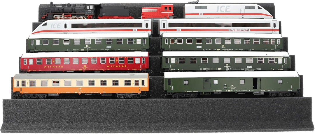 Feldherr EUMEWDA01 Zugliege - Spur H0-5 Fächer für Modelleisenbahn Loks, Waggons und Fahrzeuge, Anza
