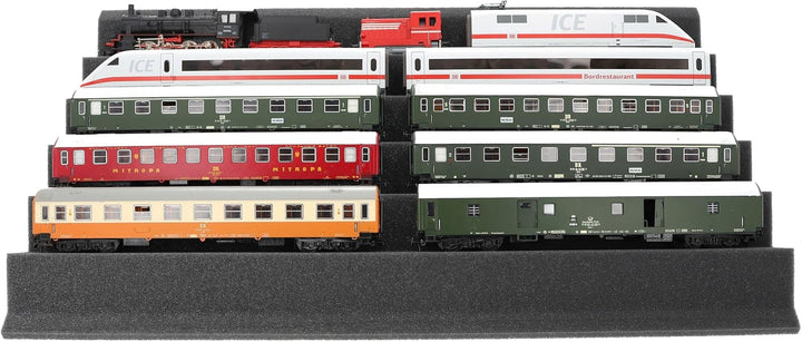 Feldherr EUMEWDA01 Zugliege - Spur H0-5 Fächer für Modelleisenbahn Loks, Waggons und Fahrzeuge, Anza
