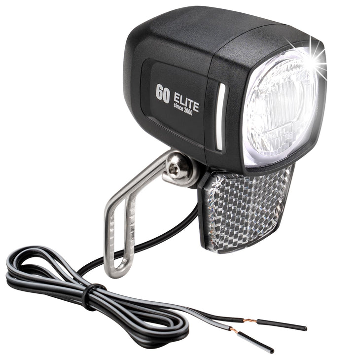 E-Bike Dynamo LED Fahrradlicht Vorne, 30-120 LUX StVZO Zulassung Frontlicht, Fahrradlicht mit Reflek