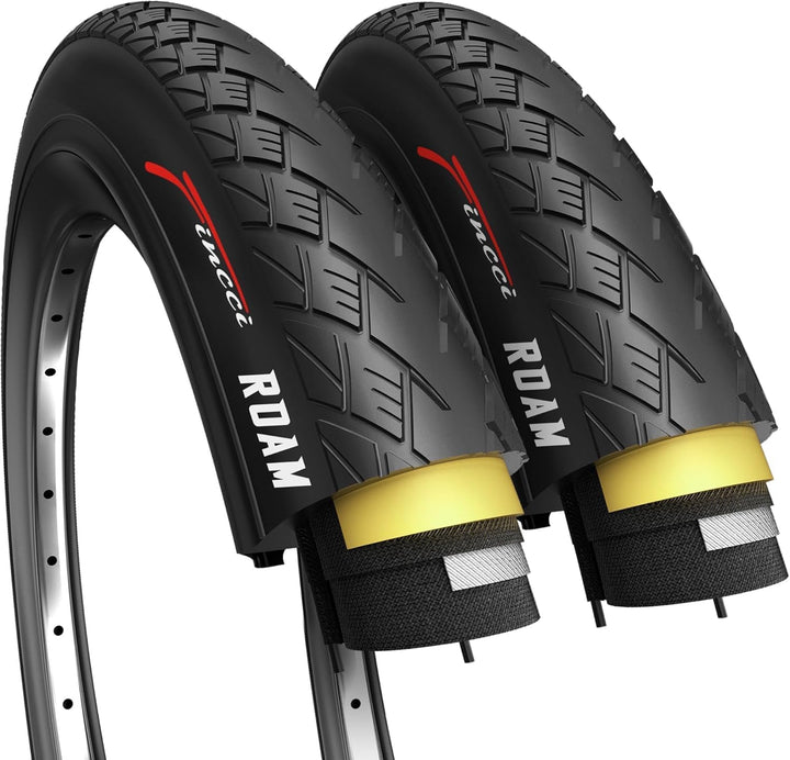 Fincci Paar 700 x 38c 40-622 Reifen mit 3 mm Pannenschutz für Elektrisches Strasse Mountainbike MTB