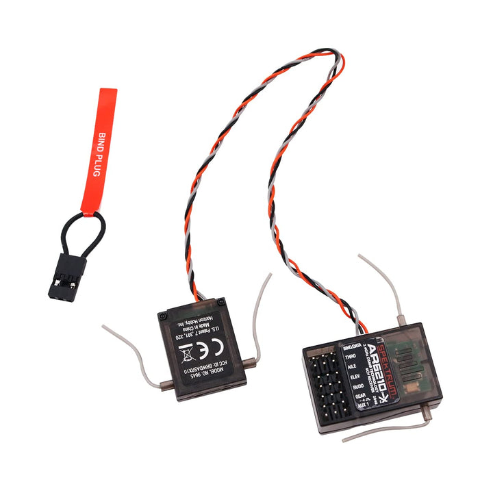 Rc Receiver AR6210 Empfänger 2,4 GHz 3CH DSM2 Spektrum mit Satellitenerweiterung, kompatibel mit JR