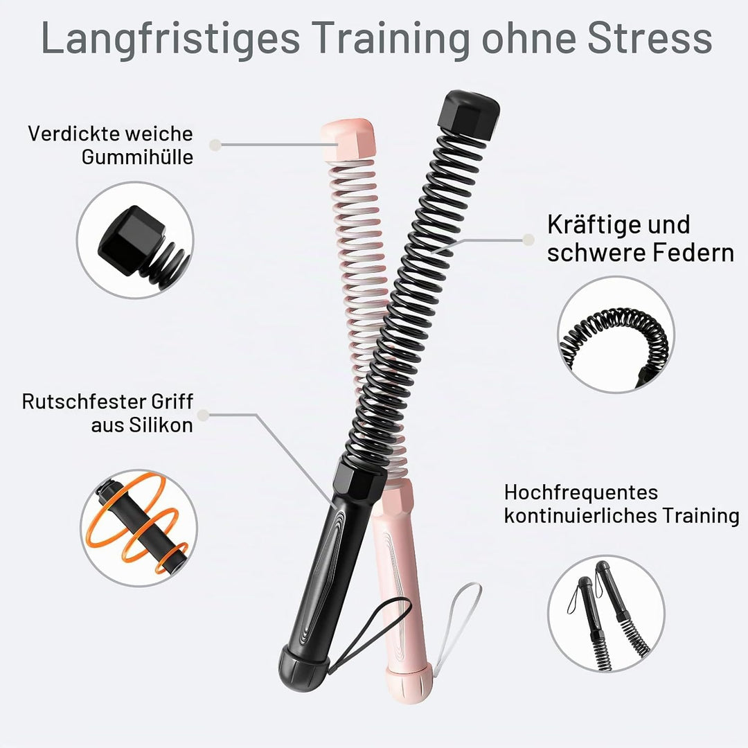 2 Stück Battle Ropes Ohne Seil, Battle Rope für Home Gym, Sportseil, Tragbares Fitness Equipment mit