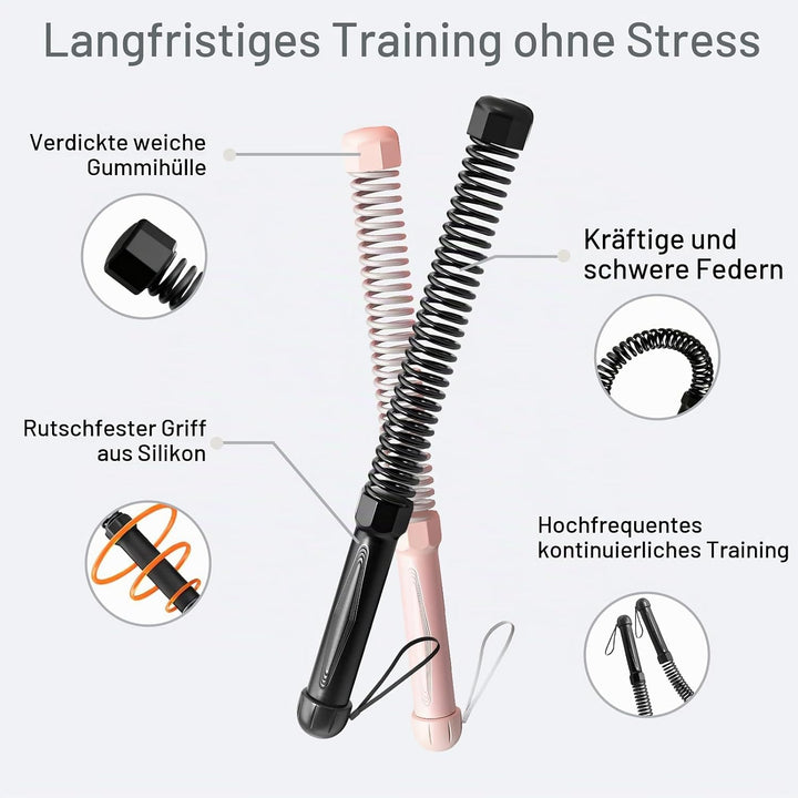 2 Stück Battle Ropes Ohne Seil, Battle Rope für Home Gym, Sportseil, Tragbares Fitness Equipment mit