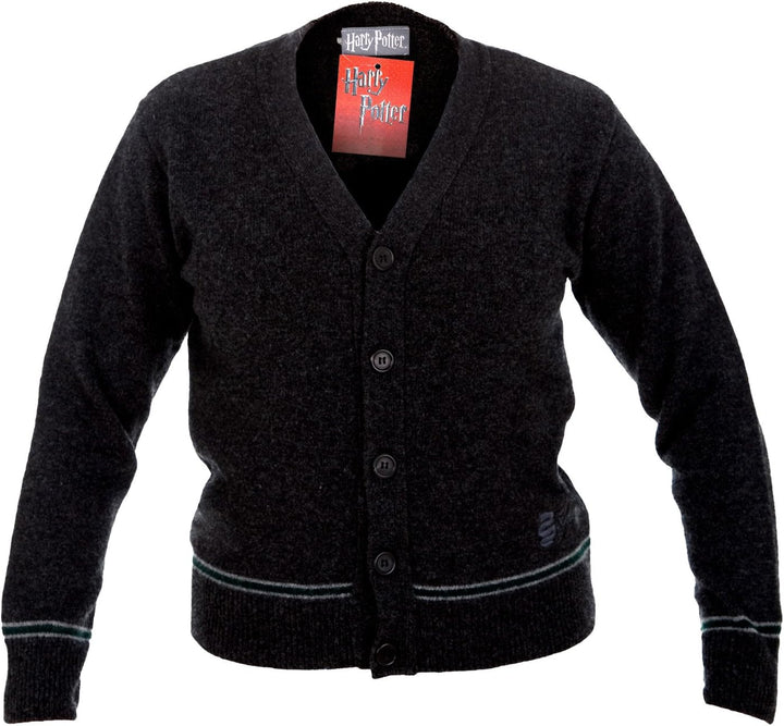 Harry Potter Slytherin Cardigan Hogwarts Uniform Lammwolle Made in Schottland - XXS