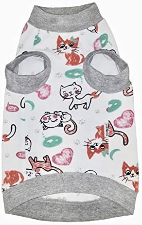 Kotomoda Sphynx Katzen Kleidung CAT WEAR Baumwollstretch-T-Shirt Morgen Katzen. (XL)
