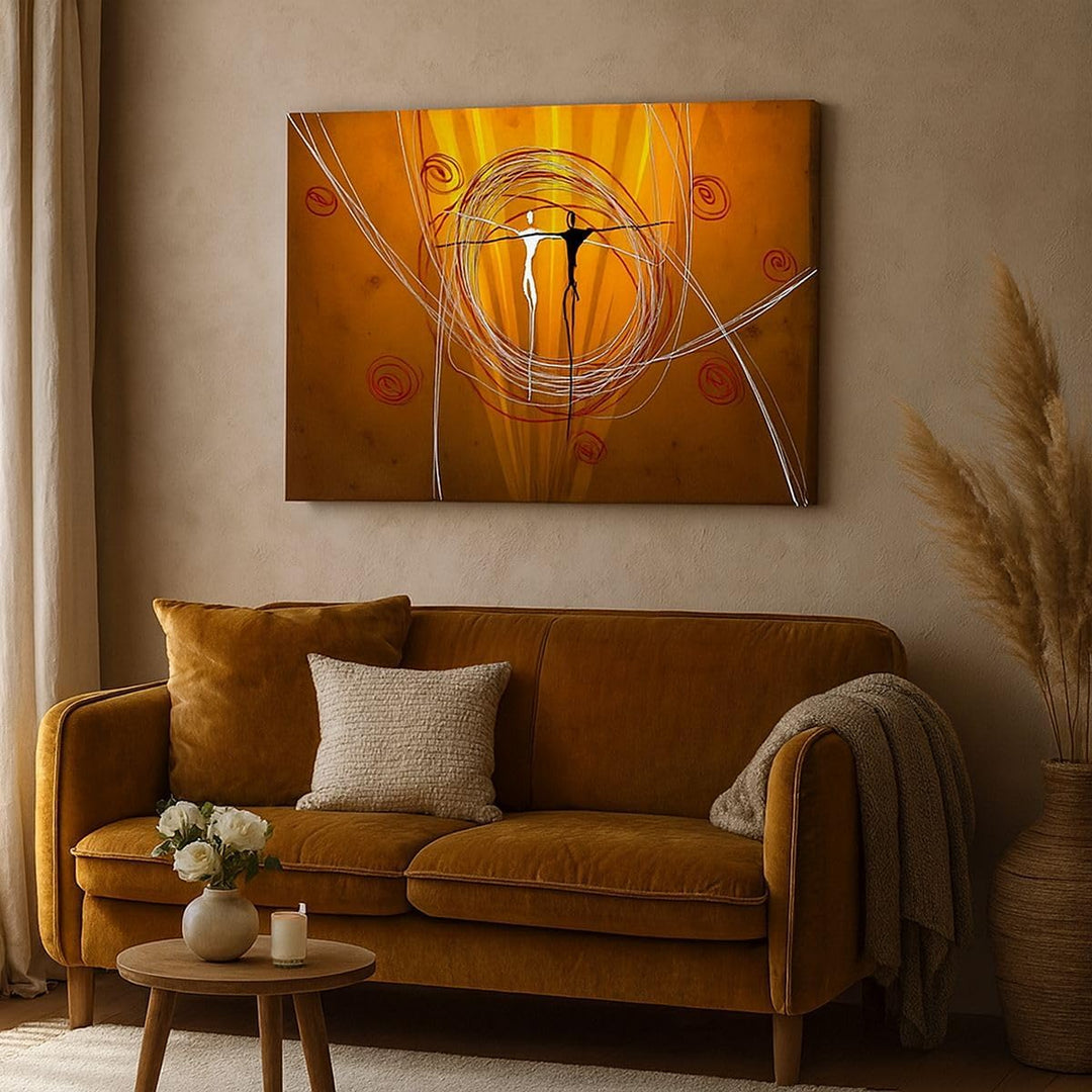 Bilder auf Leinwand 100x70cm Leinwandbild Leute Tanz Linien Tapeten Gross Wanddeko Bild Schlafzimmer