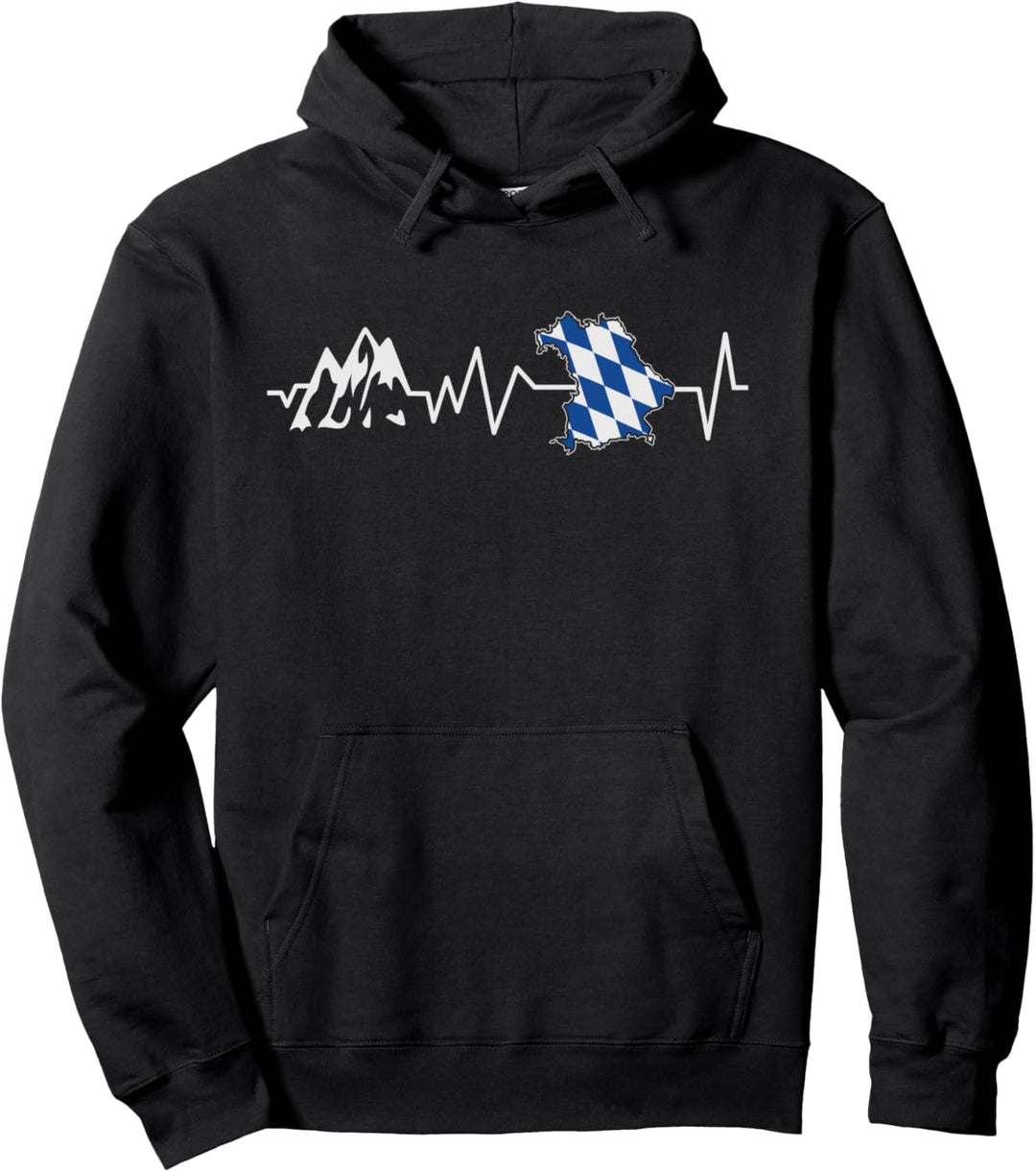 Herzschlag Bayern Oktoberfest Wandern Pullover Hoodie