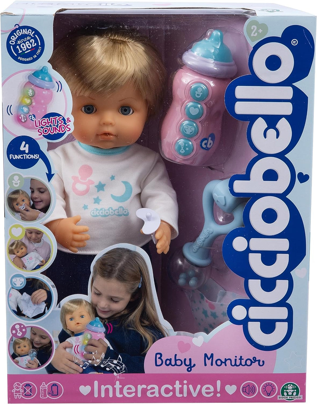 Cicciobello - Babyphone Der weiche 30 cm mit Monitor, um zu verstehen, was Sie brauchen, für Kinder