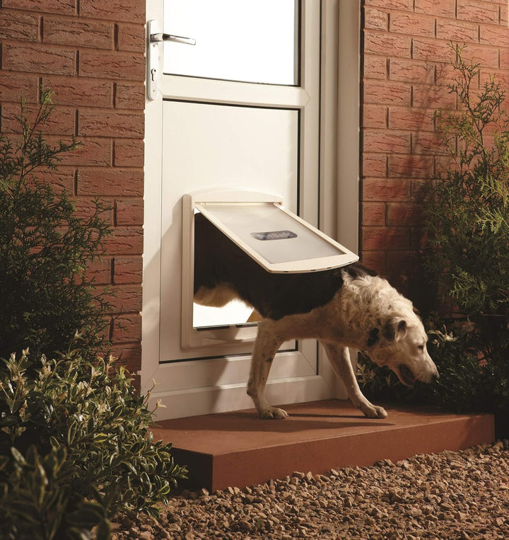 PetSafe Staywell Haustiertüre Original mit 2 Verschlussoptionen, Für Innen- und Aussentür, Für Hunde
