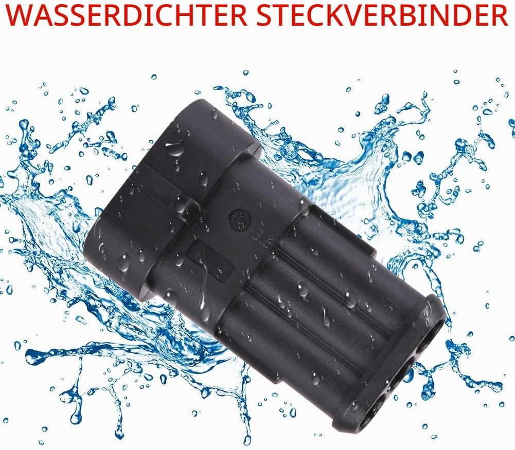 URAQT Auto Wasserdichte KFZ Kabel Steckverbinder, Schnell kfz Steckverbinder Wasserdicht, 730PCS Kfz