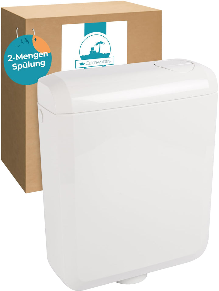 Calmwaters® Spülkasten mit 2-Mengen-Spülung, 3-3,5 & 6-7 Liter Spülmenge, Aufputzspülkasten WC schma
