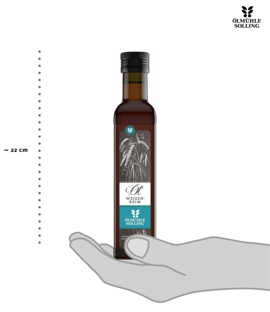 Ölmühle Solling Weizenkeimöl nativ, mechanisch kaltgepresst - Glasflasche, 1er Pack (1 x 250 ml) 1.5