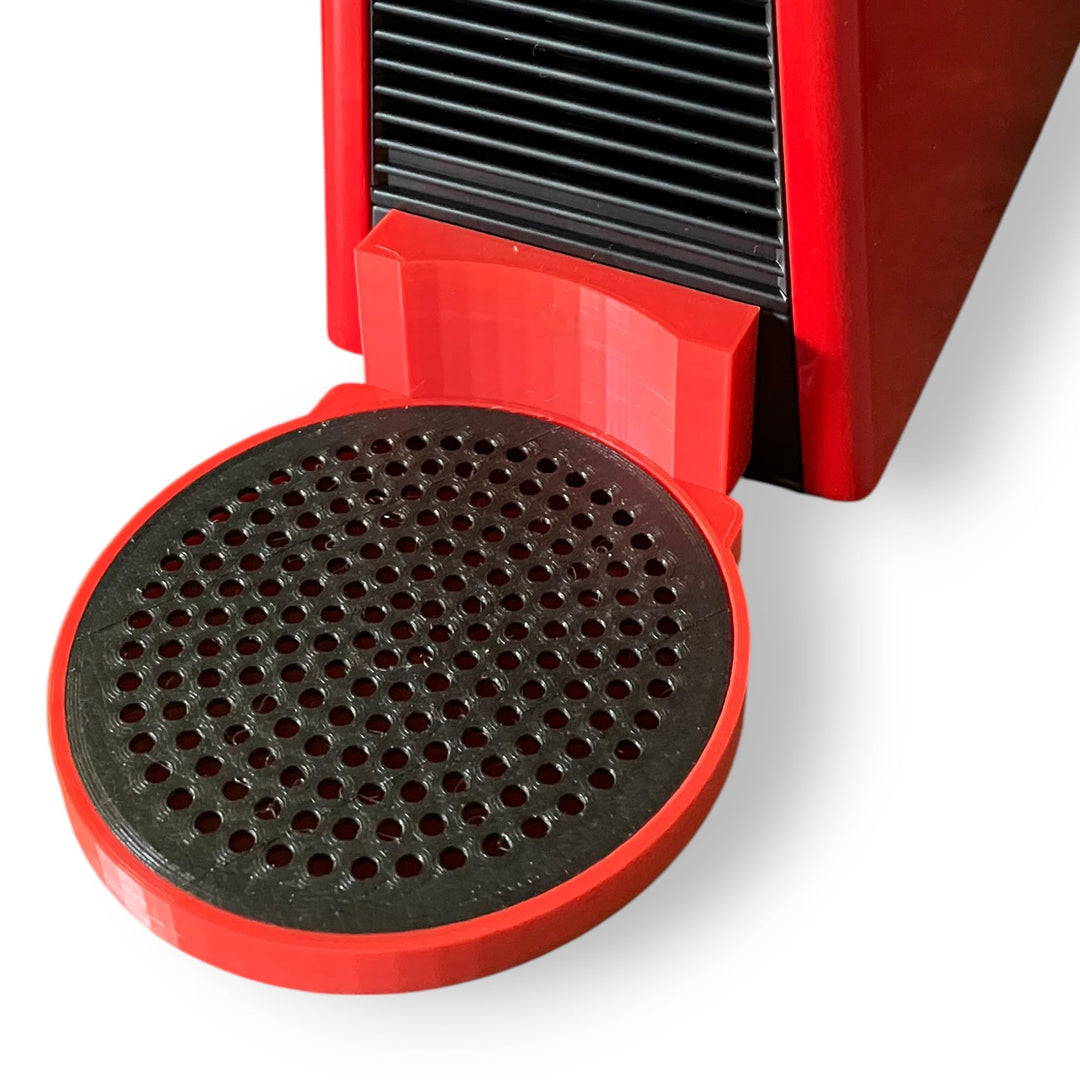Mini Abtropfschale kompatibel mit Nespresso Essenza für Tasse und grosse Kaffeetasse (Rot), Rot