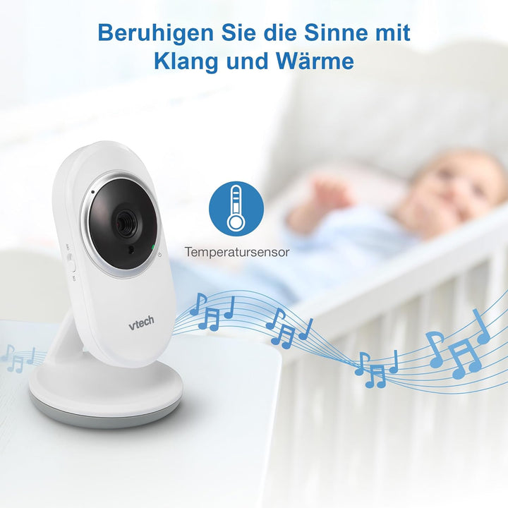 VTech VM5252 Babyphone mit Kamera, Babyfon mit beweglicher Kamera, 5" LCD-Farbbildschirm und Nachtsi