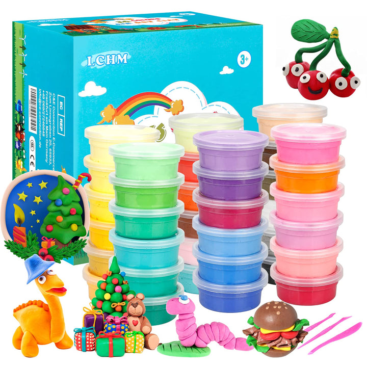36 Farben Lufttrockener Ton, ultraleichter Modellier-Ton, LCHM Magic Clay DIY Kreativer Modellierung
