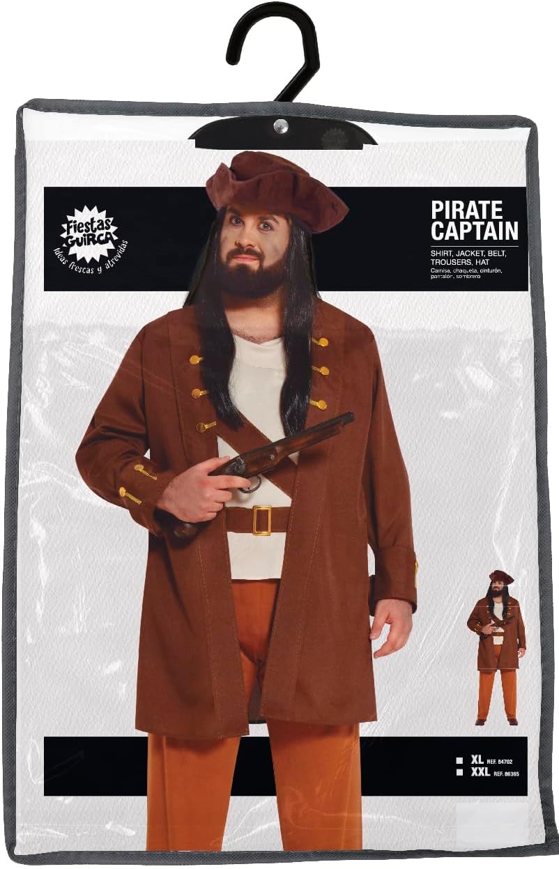 FIESTAS GUIRCA Piraten Kapitän Kostüm Jungen – See Krieger Outfit mit Piratenhut für Jungen 14-16 Ja