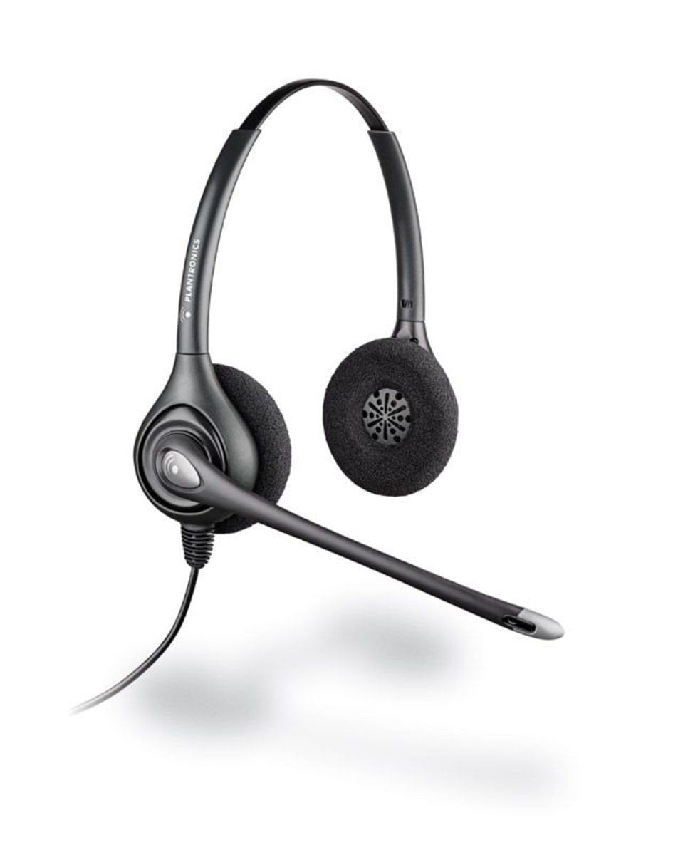 Plantronics 36834-41 SupraPlus Wideband Binaural QD Kopfhörer, Silber