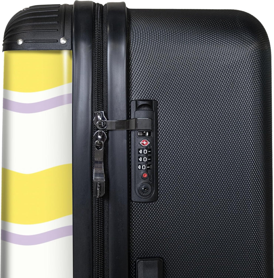 NoBoringSuitcases.com® Koffer XL Gross 77x51.5x28 cm Reisekoffer mit 4 Rollen Leicht Trolley Hartsch