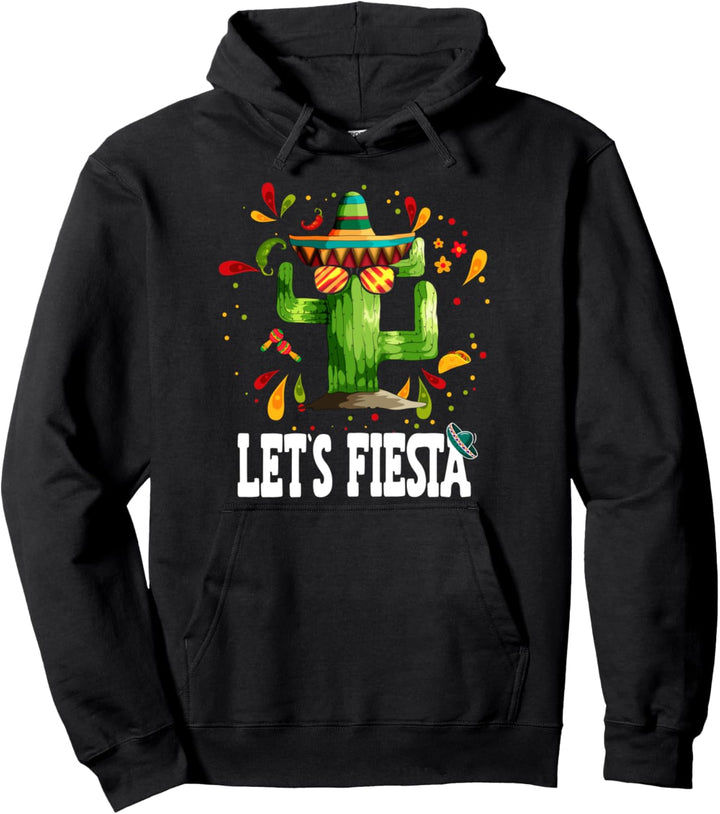 Let's Fiesta Kaktus Mexikanische Party Tacos Nacho Avocado Pullover Hoodie