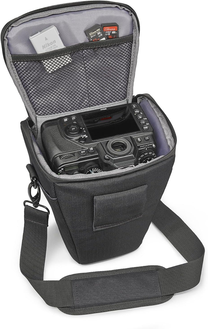 CULLMANN - 90360 - Malaga Action 300 Kameratasche mit Tragegurt, schwarz - Innenmasse 160x190x120mm