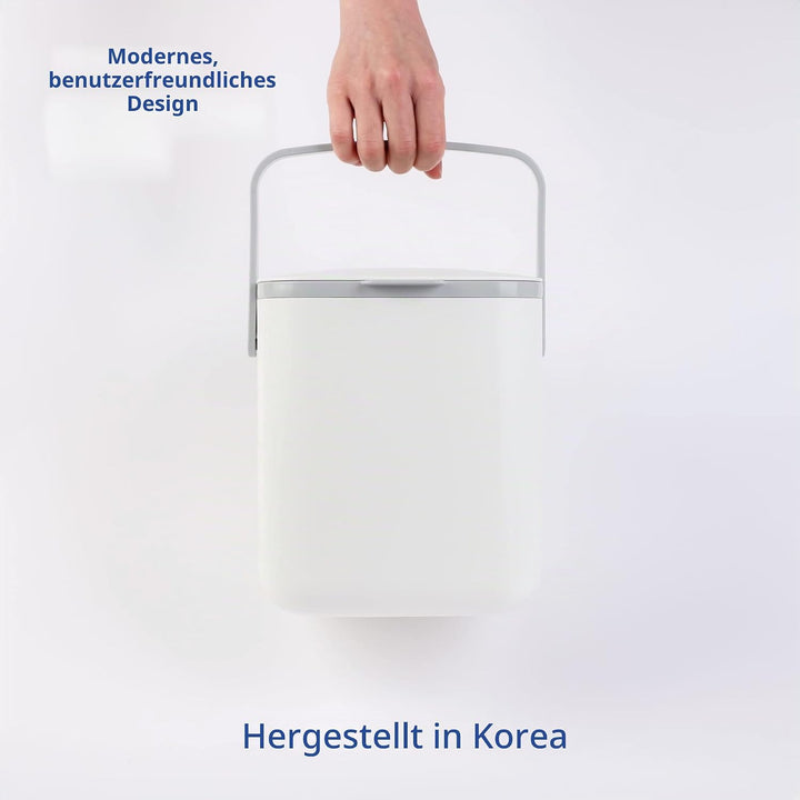 BLUE GINKGO Biomülleimer Küche – Kompostbehälter Küche mit Deckel, Griffen | Spülmaschinenfest | Her
