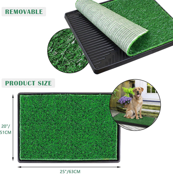BRIAN &amp; DANY Hundeklo Hundetoilette Welpentoilette Trainingsunterlage mit 2X Kunstrasens und Auffang