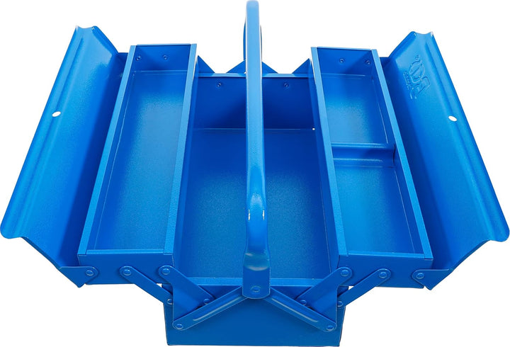 BGS 33001 | Metall-Werkzeugkasten | leer | 420 x 200 x 150 mm | 3 Fächer | Stahlblech leer | 3 Fäche