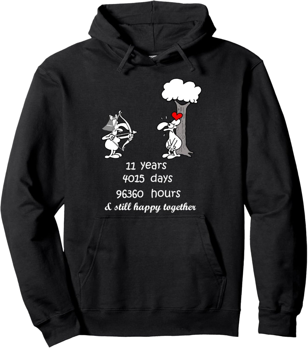 Geschenk zum 11. Hochzeitstag für Sie und Ihn, 11 Jahre zusammen Pullover Hoodie