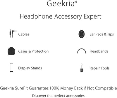 Geekria UltraShell Headphones Case for Lay Flat Over-Ear Headphones, Replacement Hard Shell Travel C