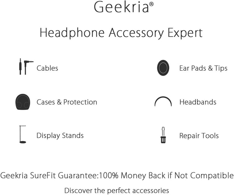 Geekria UltraShell Headphones Case for Lay Flat Over-Ear Headphones, Replacement Hard Shell Travel C