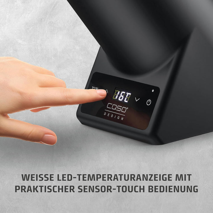 CASO VinoCase Black - Weinkühler für eine Flasche Wein, Champagner, Sekt, etc. / Temperatur 5-18°C/f