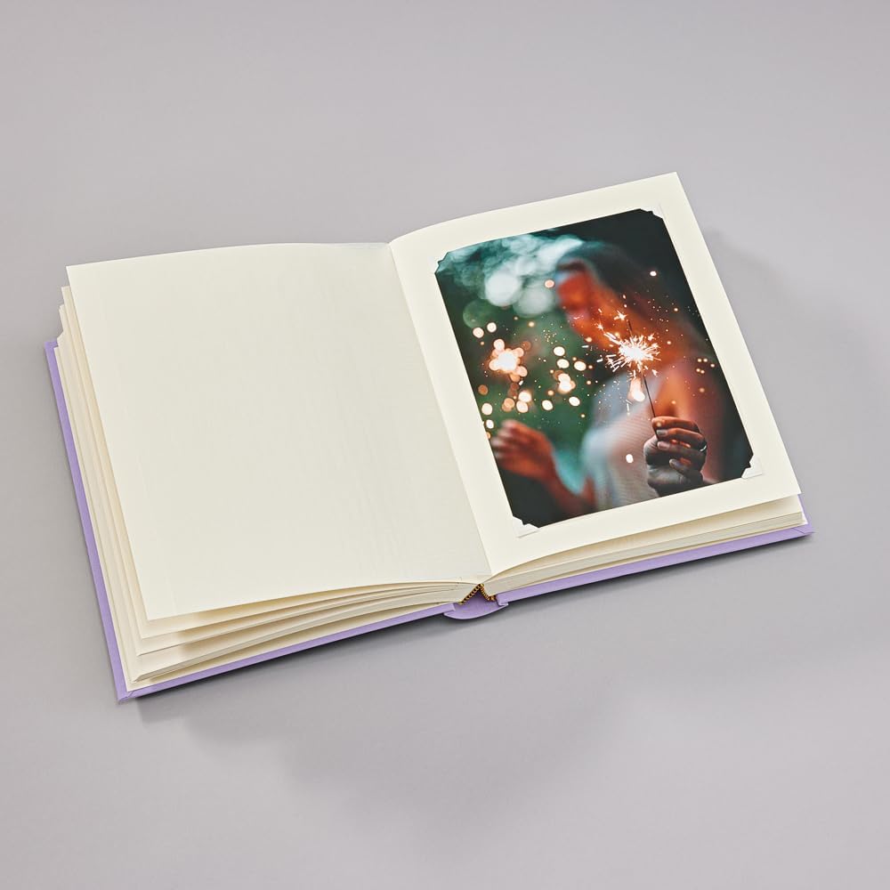 Semikolon 369969 Foto-Album Medium Finestra - 21,6x25,5 cm - 80 Seiten cremefarben, für 160 Fotos -