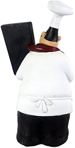 KiaoTime 98915HB Italienische Chef-Figuren Küchendekoration mit Kreidetafel, Küchenfigur, Sammlerstü
