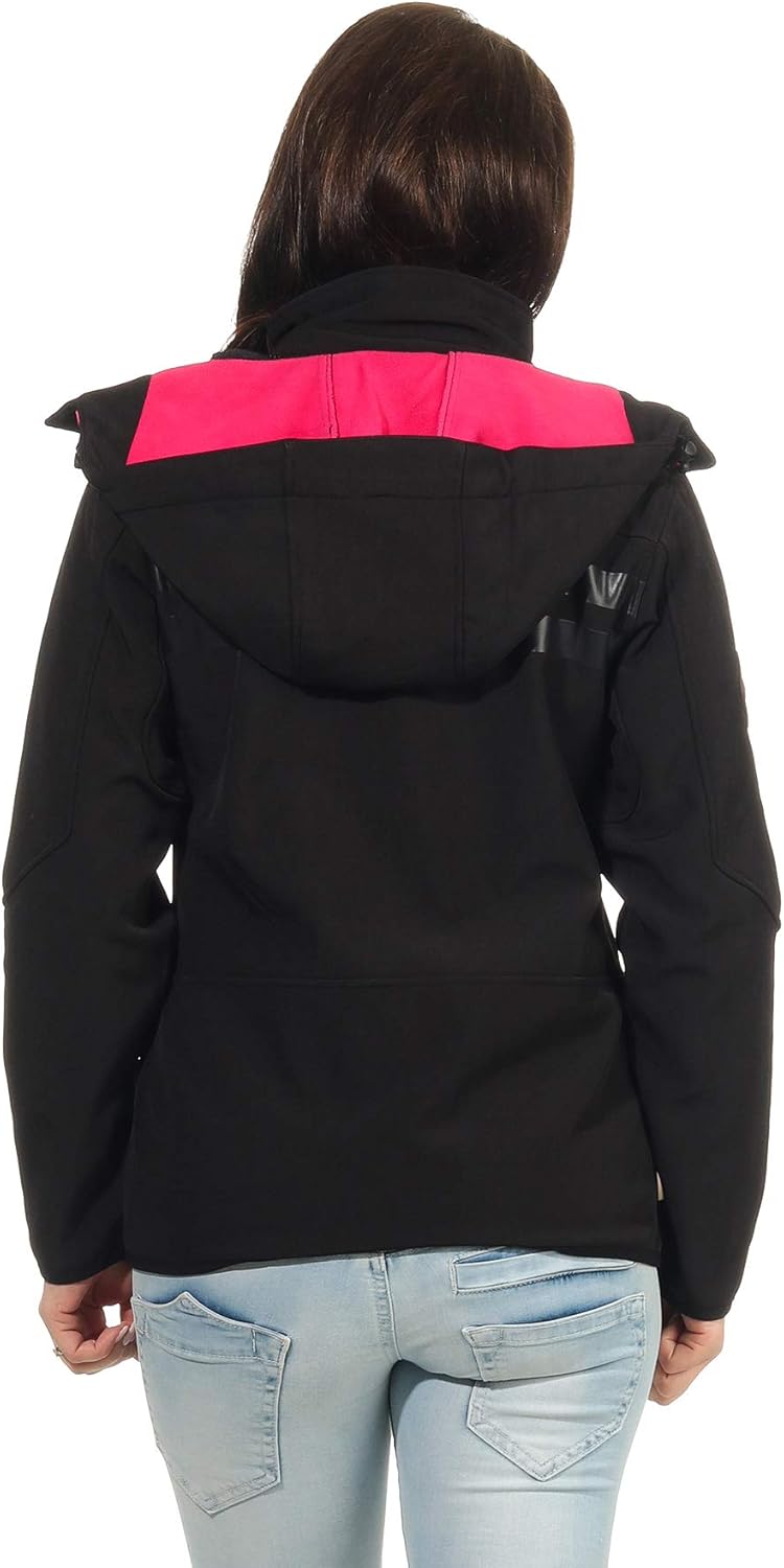 Geographical Norway Damen Jacke Softshell XL Rose - Black/F.Pink, XL Rose - Black/F.Pink