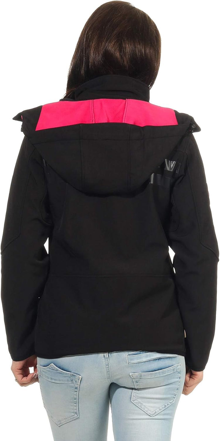 Geographical Norway Damen Jacke Softshell XL Rose - Black/F.Pink, XL Rose - Black/F.Pink
