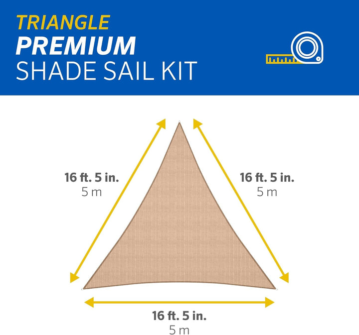 Coolaroo Sonnensegel 458157 300 cm Dreieck Buche 16'5" Triangle beech, 16'5" Triangle beech