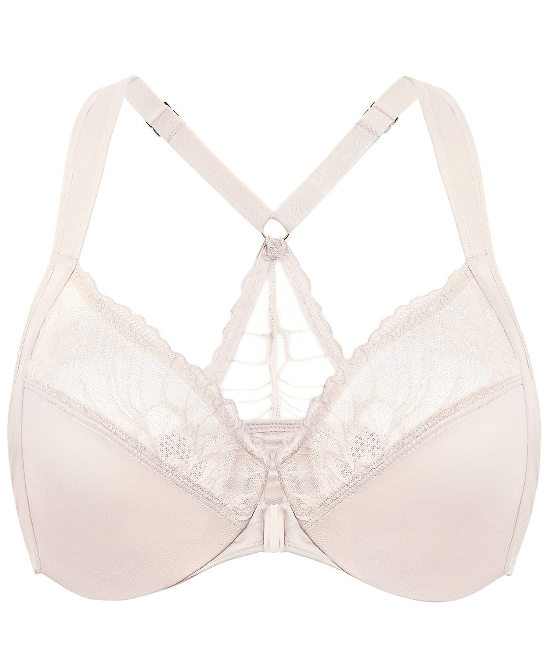 AISILIN BH Damen mit Bügel Vorderverschluss Racerback Spitze ohne Polster Grosse Grössen 75G Rose Wh