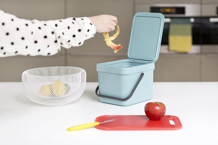 Brabantia 109645 Sort & Go Einbaubehälter, Plastik,Minzgrün,6L Minzgrün 6 Liter, Minzgrün 6 Liter