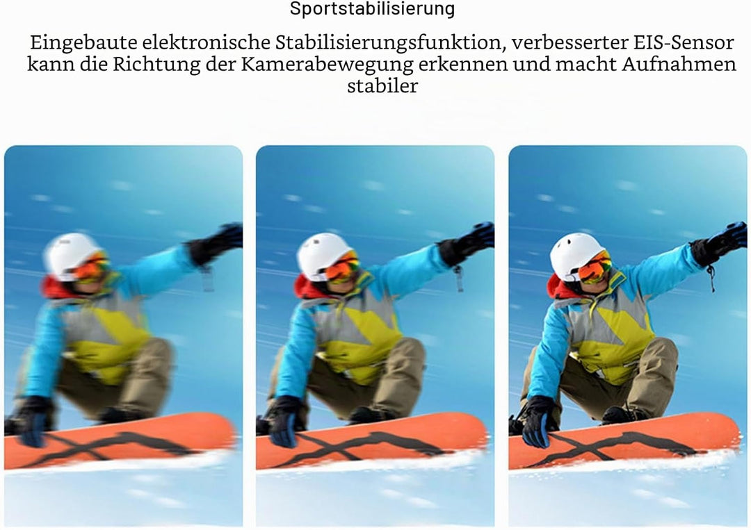 WiFi-Vlogging-Kamera 1080P, Freisprech-POVs, Action-Kamera, EIS-Stabilisierung, Magnetische Halterun