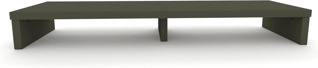 Henor Doppelter TV Riser aus Holz, 120 x 35 x 15 cm, Mattgraphit. Unterstützt +100 kg. 120x35x15 Gra