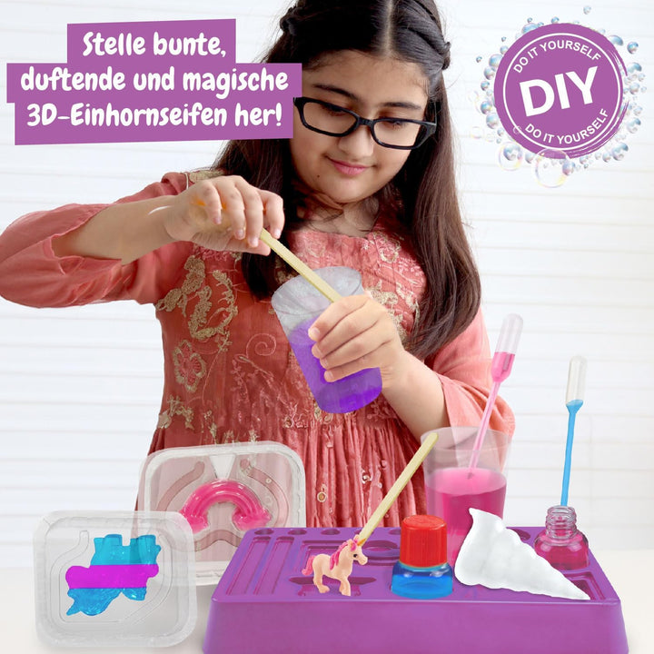 Science4you Einhorn Lab Seife Machen Kit für Kinder 6+ Jahren, Machen Sie Ihre Eigenen Seifen Mit Gl