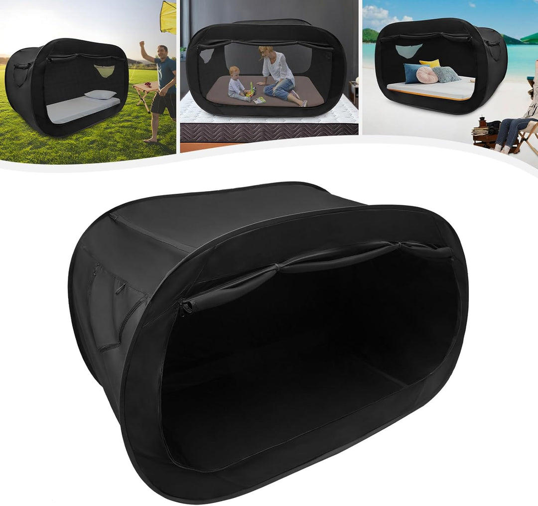 Bettzelt 190×90×100cm, Pop-up Schlafzelt mit Moskitonetz | Verdunkelnd, vierseitig belüftet, faltbar