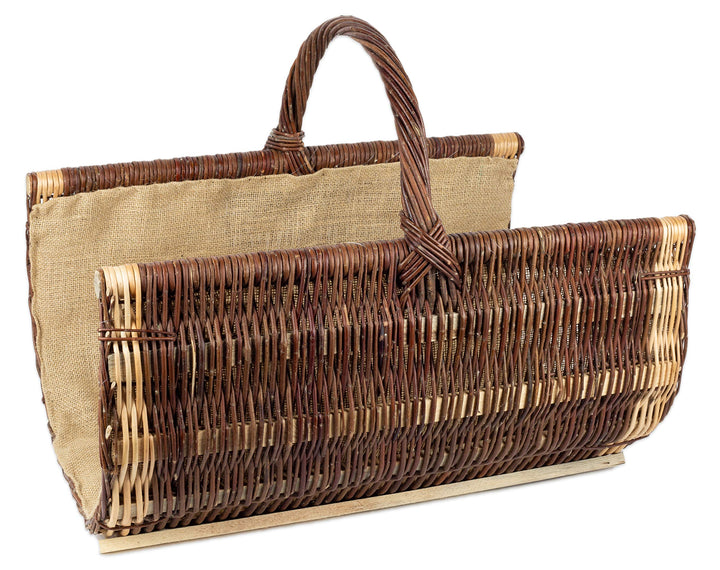 Tigana - Kaminkorb Holzkorb Kaminholzkorb aus Weide mit Jute 50 cm - 90150-50 2F