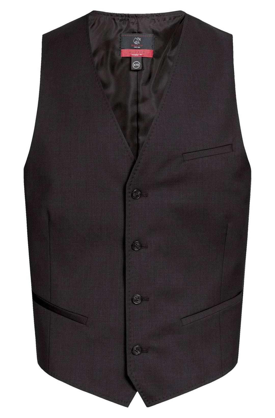 Greiff Grösse 52 Corporate Wear Modern Herren Weste Regular Fit Schwarz Modell 1614