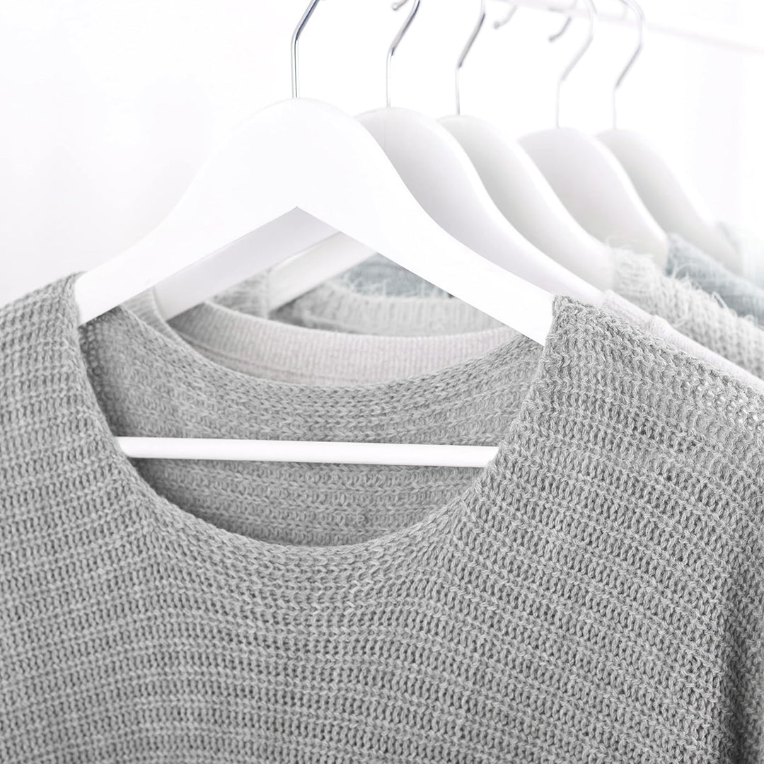 OGIVO Kleiderbügel Holz - Made in EU - Holzbügel für Ihren Garderobe - Haken um 360° drehbar - Einke