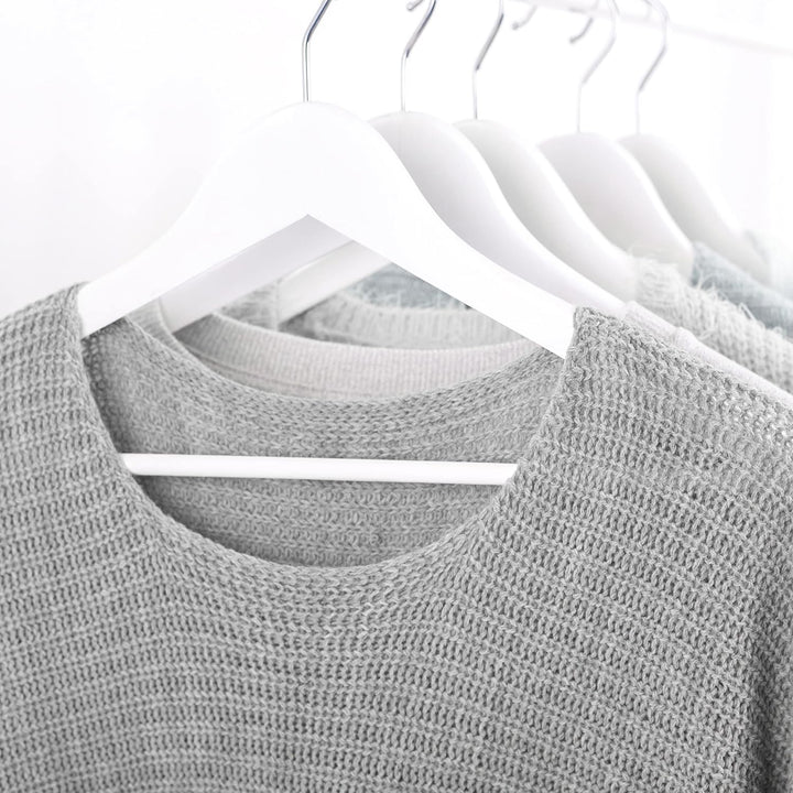 OGIVO Kleiderbügel Holz - Made in EU - Holzbügel für Ihren Garderobe - Haken um 360° drehbar - Einke