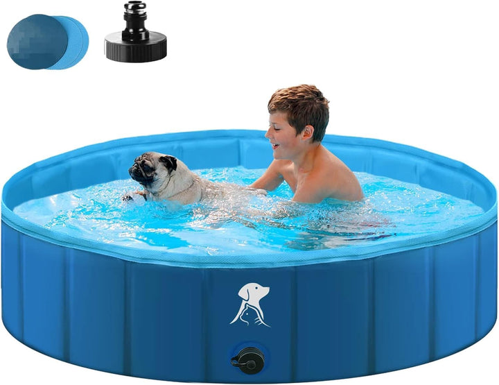 Hundepool für Grosse & Kleine Hunde, Faltbarer Hunde Planschbecken 80 * 30CM Hundebadewanne Stabiler