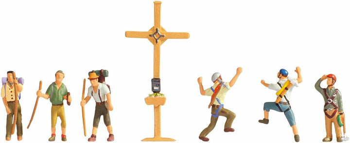 Noch 45874 TT Figuren Bergwanderer mit Gipfelkreuz